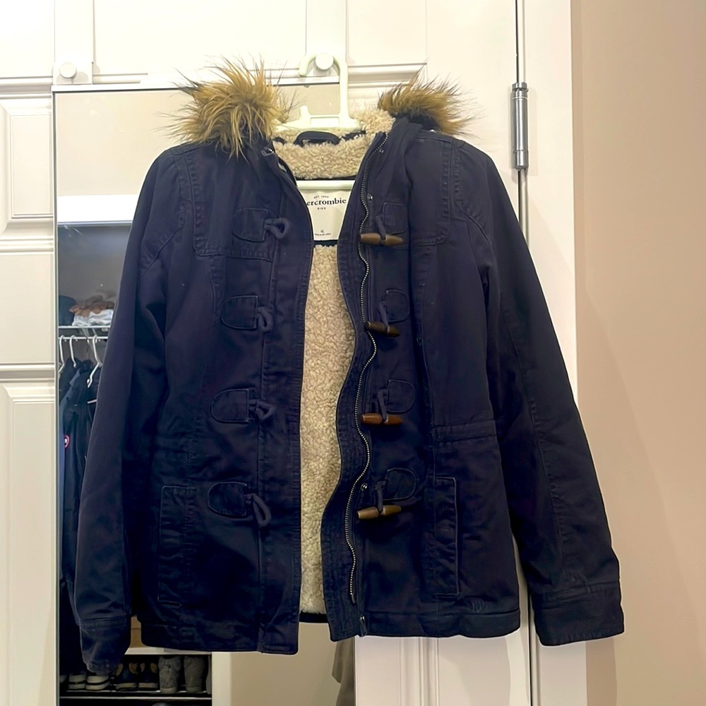 abercrombie & fitch Parka in navy blue